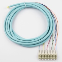 12 Fiber 900um Pigtail, OM3 50/125 Multimode Simplex