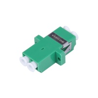 LC-APC Single Mode Duplex Adapter, Green