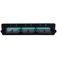 LGX Fiber Adapter Panel with 3 MTP Duplex Adapters/Ports