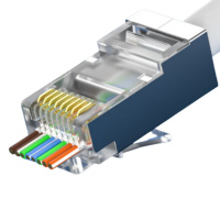 Cat6 RJ45 shielded Pass-through connector